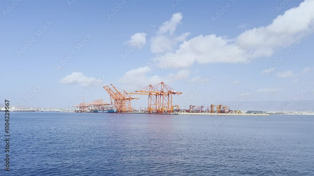 cranes of Salalah cargo port in 2024 cranes of Salalah cargo port in 2024