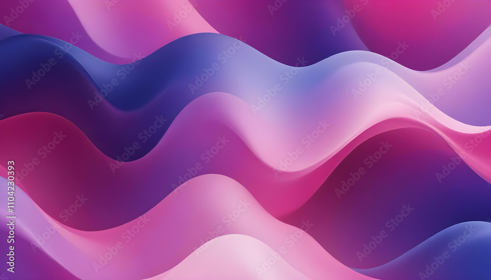 Abstract pink and purple gradient waves on a red background Abstract pink and purple gradient waves on a red background