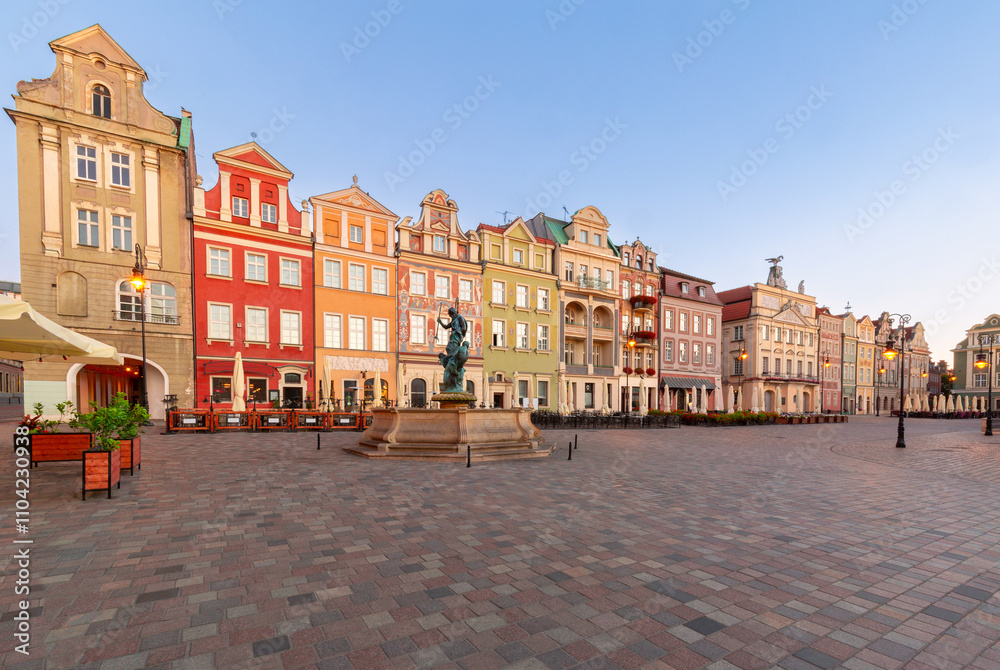 Old Market Square at dawn, Poznan, Poland Old Market Square at dawn, Poznan, Poland
