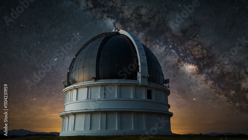 Astronomical observatory observing stars and galaxies.