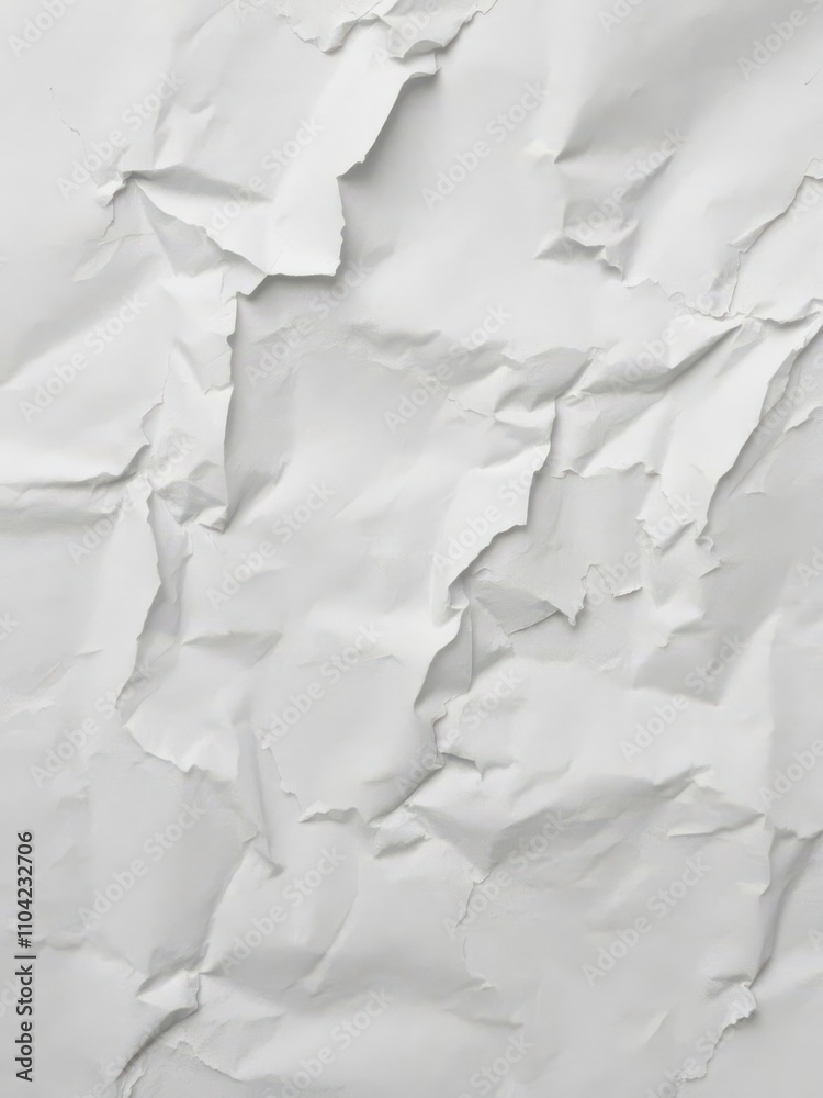 Close-up of a wrinkled and crumpled piece of paper symbolizing texture of pain, design, distressing Close-up of a wrinkled and crumpled piece of paper symbolizing texture of pain, design, distressing