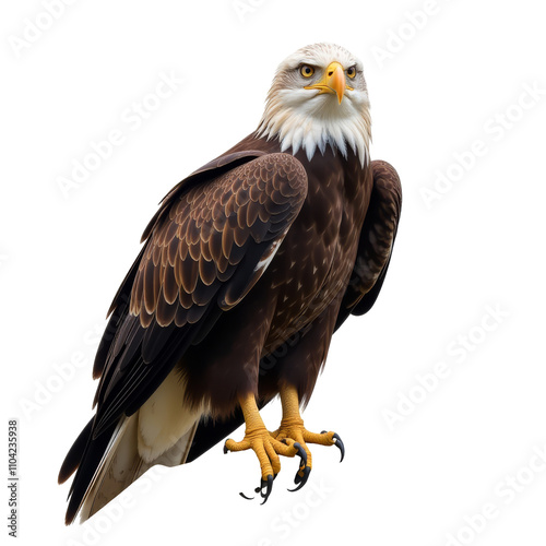 bald eagle isolated on white transparent background , Eagle PNG 