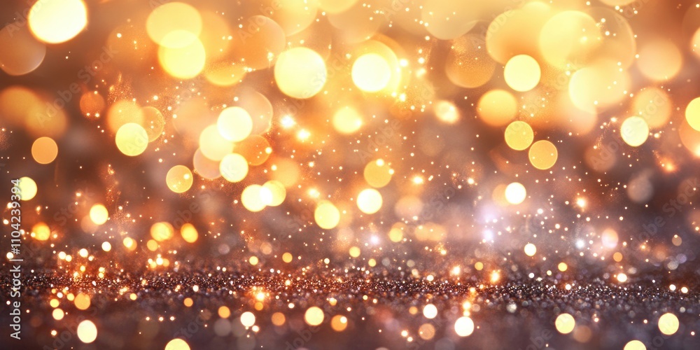Bright bokeh lights create a festive atmosphere Bright bokeh lights create a festive atmosphere