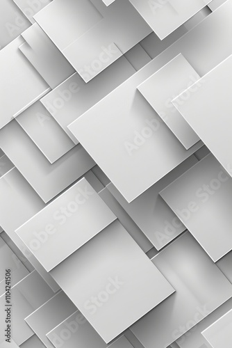 Clean, minimalistic, white and gray puzzle pieces arrangement.