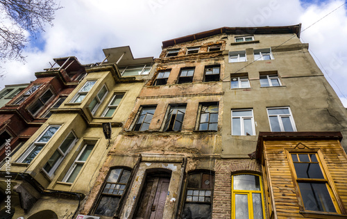 Aged Urban Building with Rustic Charm in Balat, Istanbul