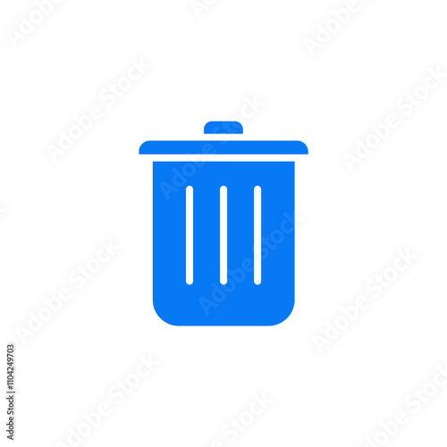 Isolated Blue Garbage Trash Icon PNG
