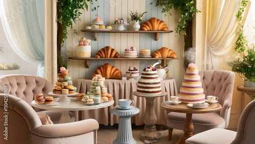 A serene and inviting caf scene set against generative ai 