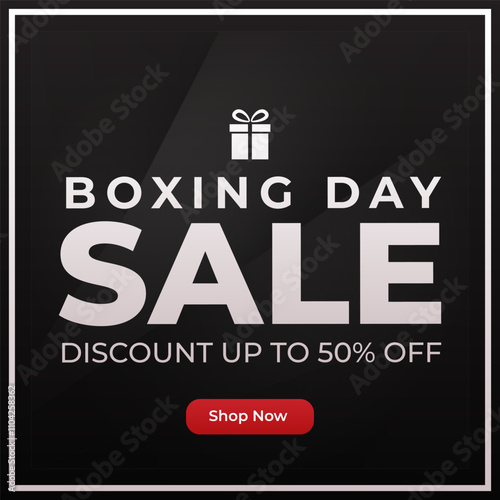 Boxing Day Modern Creative Sale banner 