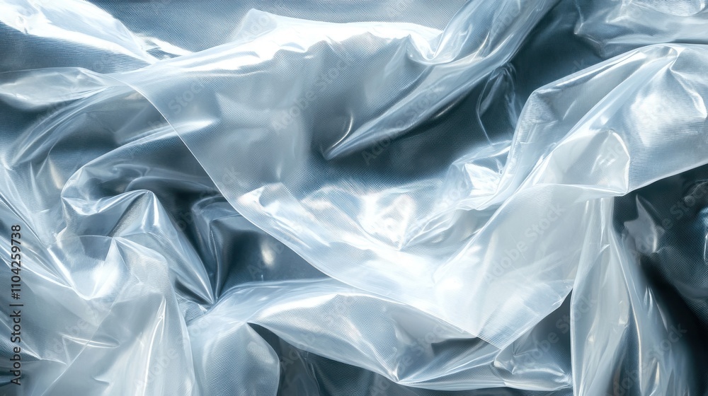 A close-up of wrinkled, transparent plastic, showcasing a smooth, glossy texture that reflects light beautifully. The flowing layers evoke a sense of fluidity and modernity. A close-up of wrinkled, transparent plastic, showcasing a smooth, glossy texture that reflects light beautifully. The flowing layers evoke a sense of fluidity and modernity.
