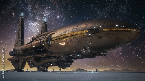 Wallpaper Mural Majestic Horus-Shaped Spacecraft Ready for Launch in Futuristic Egyptian Desert Spaceport | Ultra-Detailed Photorealistic Sci-Fi Art Torontodigital.ca