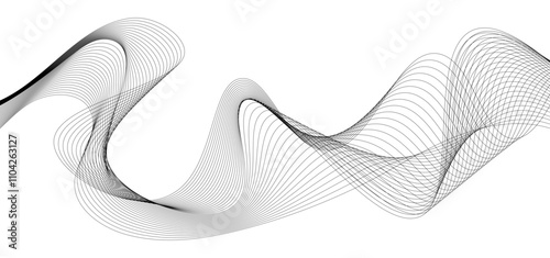 abstract curved lines of fluid motion