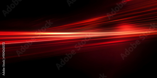 Red line of light speed motion background. red fast movement background design faster. concept texture of digital technology speedy move and space black photo