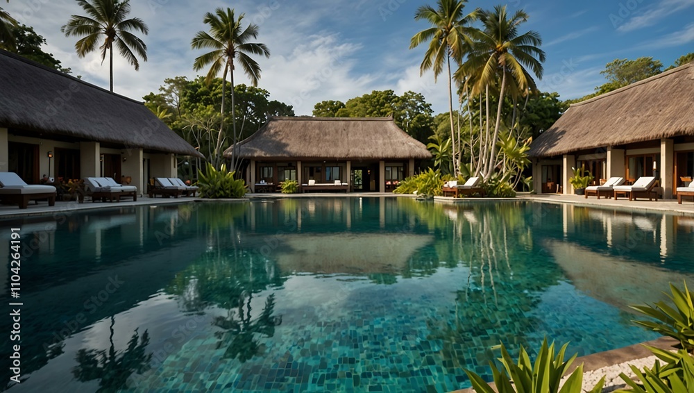 Beautiful hotel near the ocean on Phuket Island, Thailand. Beautiful hotel near the ocean on Phuket Island, Thailand.