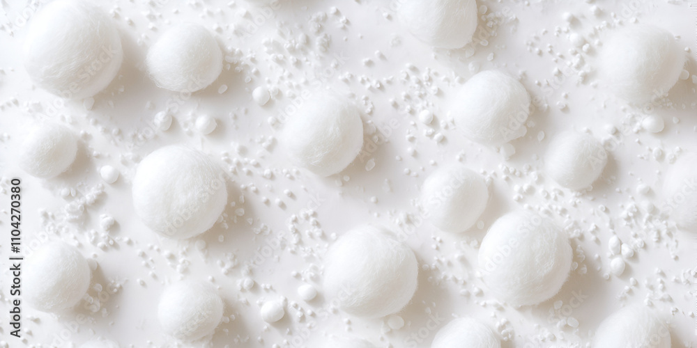 Abstract Composition of Floating White Particles Abstract Composition of Floating White Particles