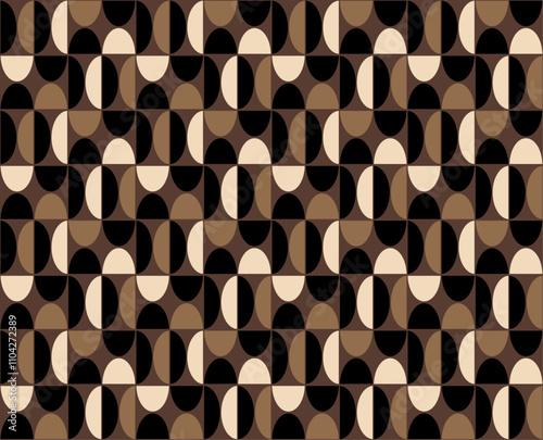 patron geometrico azulejo de madera cafe con negro