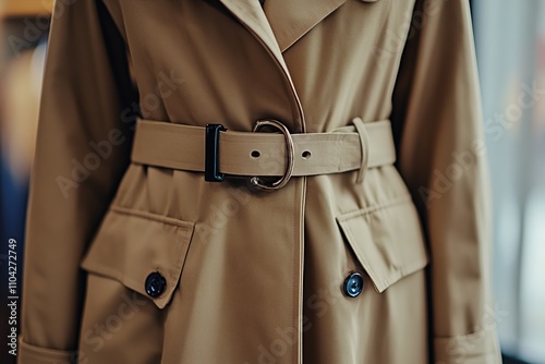 Modern female coat on a hanger