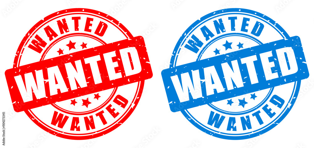 Wanted grunge ink stamp