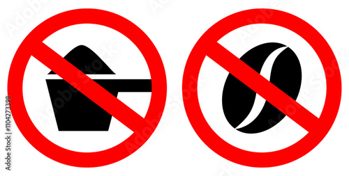 No coffee vector sign