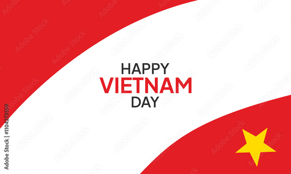 Obraz premium Happy Vietnam Independence Day September 2nd Celebration Vector Design Illustration. Template for Poster, Banner, Advertising, Greeting Card or Print Design Element