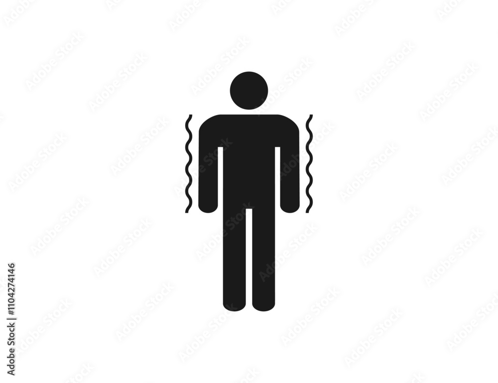 Trembling, people, health icon. Vector illustration. Trembling, people, health icon. Vector illustration.