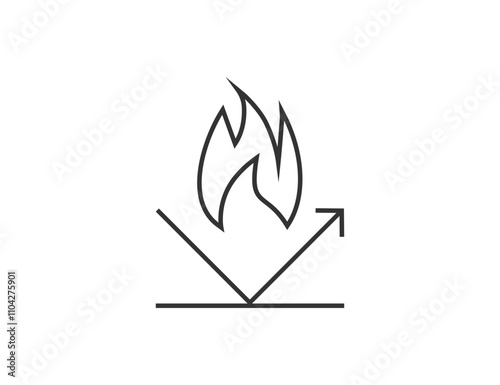 No fire allowed, fireproof icon. Vector illustration.