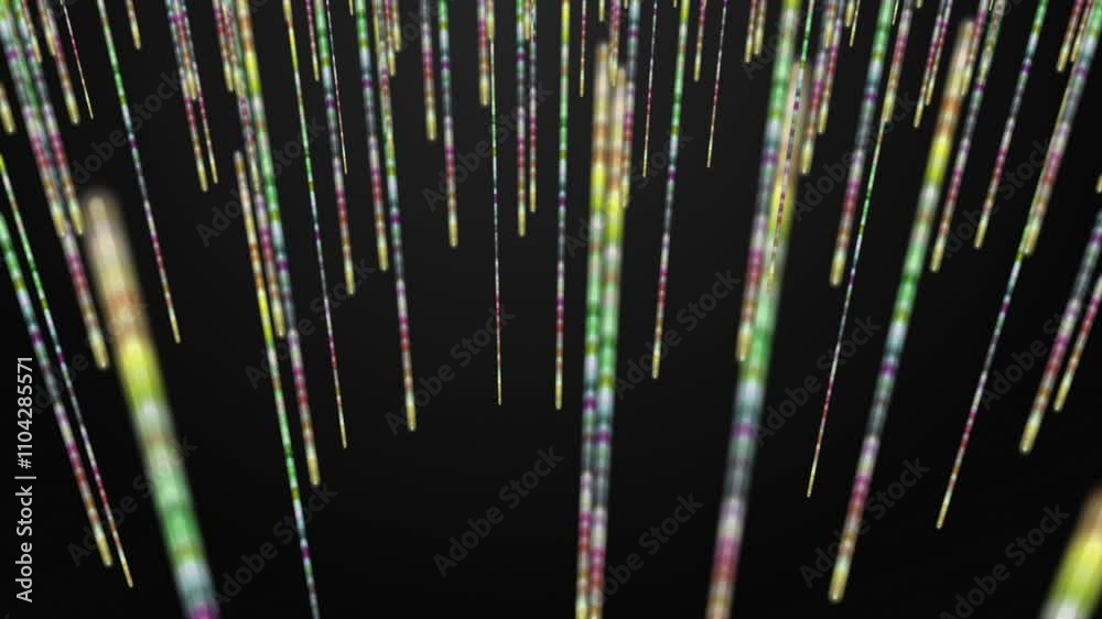 Futuristic video animation with glowing stripe objects in slow motion, 4096x2304 loop 4K Futuristic video animation with glowing stripe objects in slow motion, 4096x2304 loop 4K