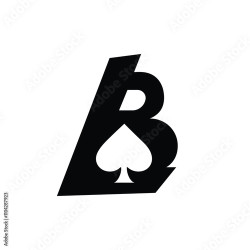 Letter LB Ace of Spades Logo, Icon, Vector file