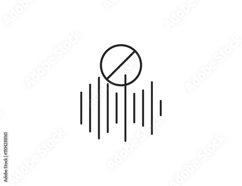 Audio, noise reduction, normalization icon. Vector illustration.