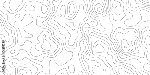 White paper curve reliefs abstract background. Abstract Topography contours map background. Pattern and Geography grid map design.