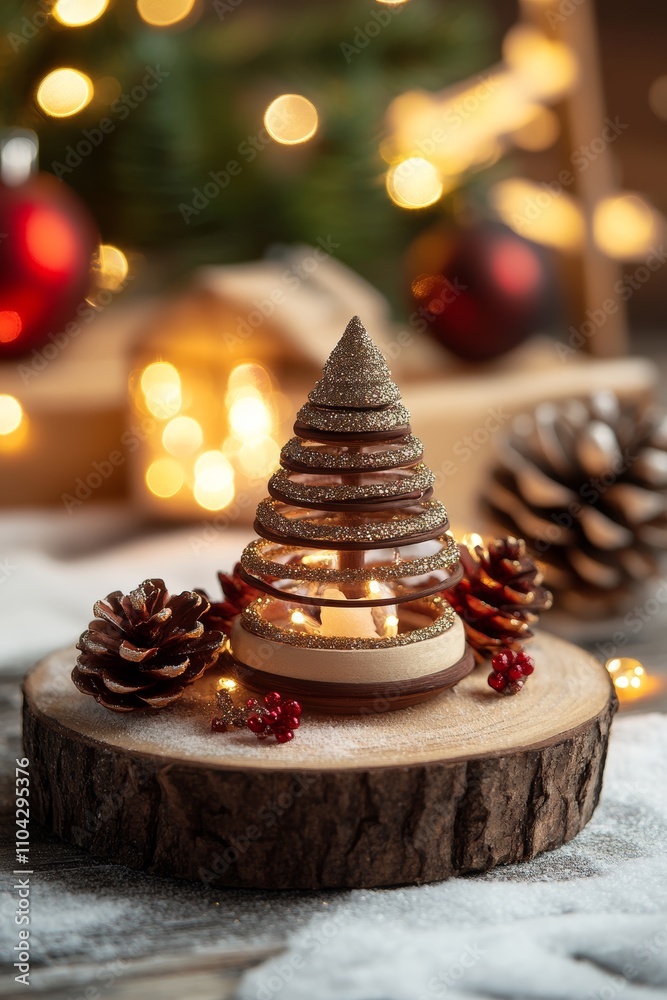 A charming wooden Christmas tree adorned with twinkling lights, radiating warmth and festive spirit, perfect for celebrating the holiday season. A charming wooden Christmas tree adorned with twinkling lights, radiating warmth and festive spirit, perfect for celebrating the holiday season.
