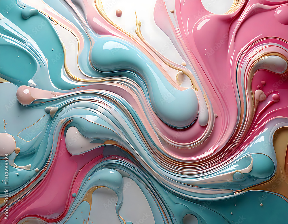 Digital Aurora Current with Crystal Morphological Forms