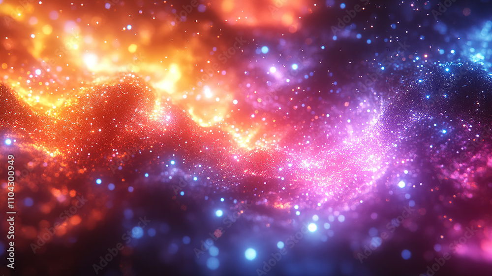 Colorful cosmic nebula with vibrant stars and swirling gases captured in deep space exploration. Generative AI Colorful cosmic nebula with vibrant stars and swirling gases captured in deep space exploration. Generative AI