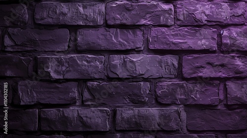 A textured purple brick wall creating a moody and dramatic atmosphere.