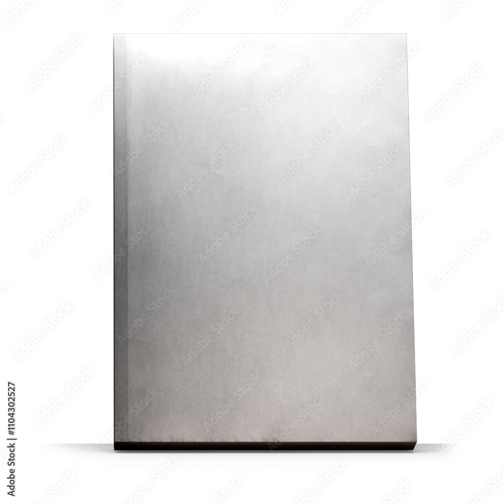 A blank metallic book cover, suggesting a minimalist design for a journal or notebook. A blank metallic book cover, suggesting a minimalist design for a journal or notebook.