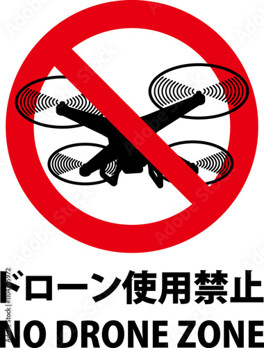 ドローン使用禁止の標識