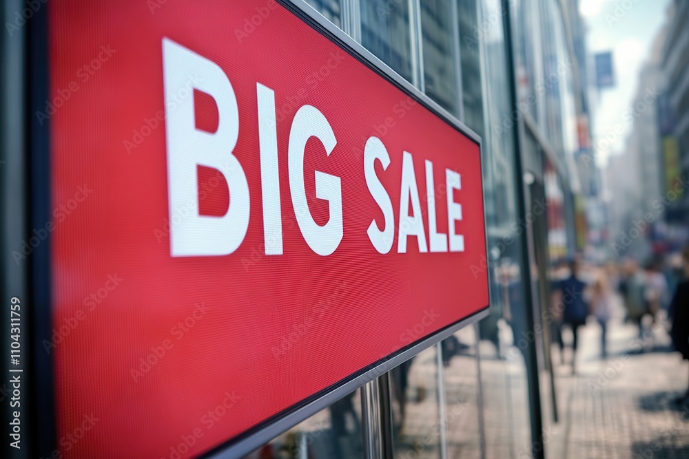 Clothes store and banner with text Big Sale Clothes store and banner with text Big Sale