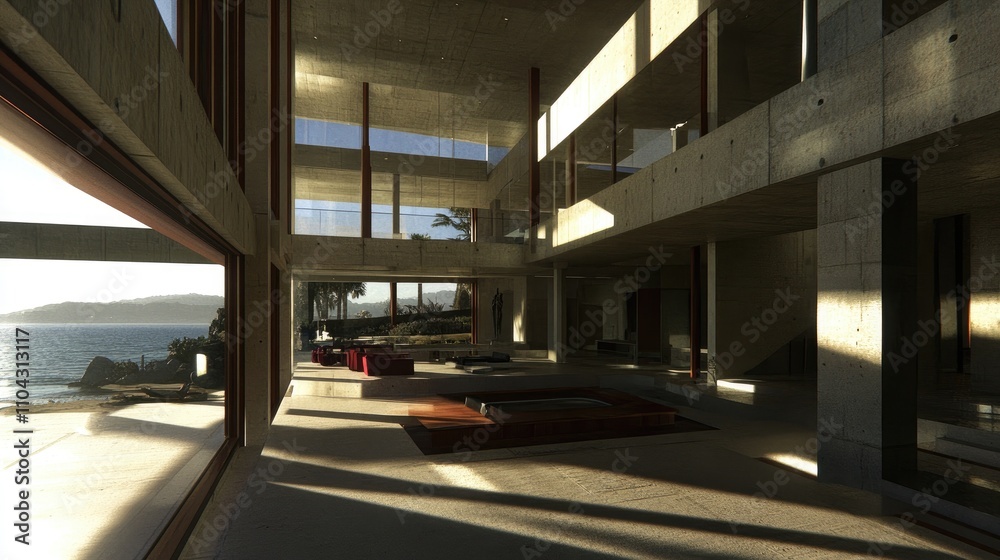 Modern Interior Design with Ocean View in Contemporary Architecture Modern Interior Design with Ocean View in Contemporary Architecture