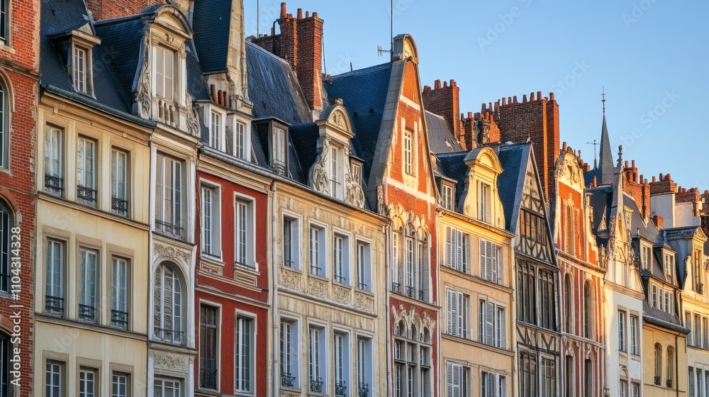 Charming Historic Buildings in European Architecture Scene Charming Historic Buildings in European Architecture Scene