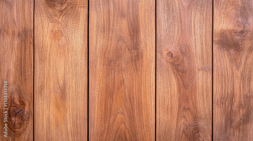 Naklejka premium Rustic Teak Wood Texture with Warm Natural Grain and Subtle Knots – Hardwood Surface for Creative Interiors and Decorative Designs