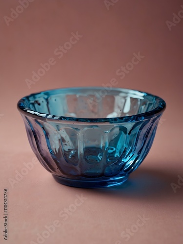 Wallpaper Mural Blue glass bowl on pink background. Torontodigital.ca