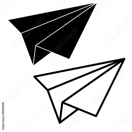 send plane icon, paper plane, icon for ui or ux sign symbol logo design simple flat style illustration, isolated on white