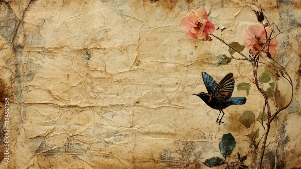 Fototapeta premium empty old vintage paper background for notes and design. Paper texture