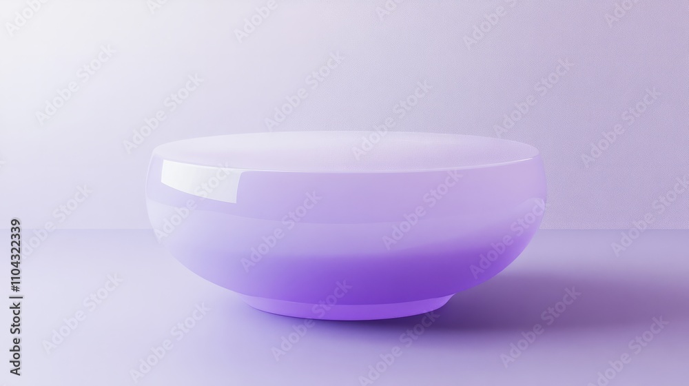 A soft lavender pedestal with a subtle gradient A soft lavender pedestal with a subtle gradient