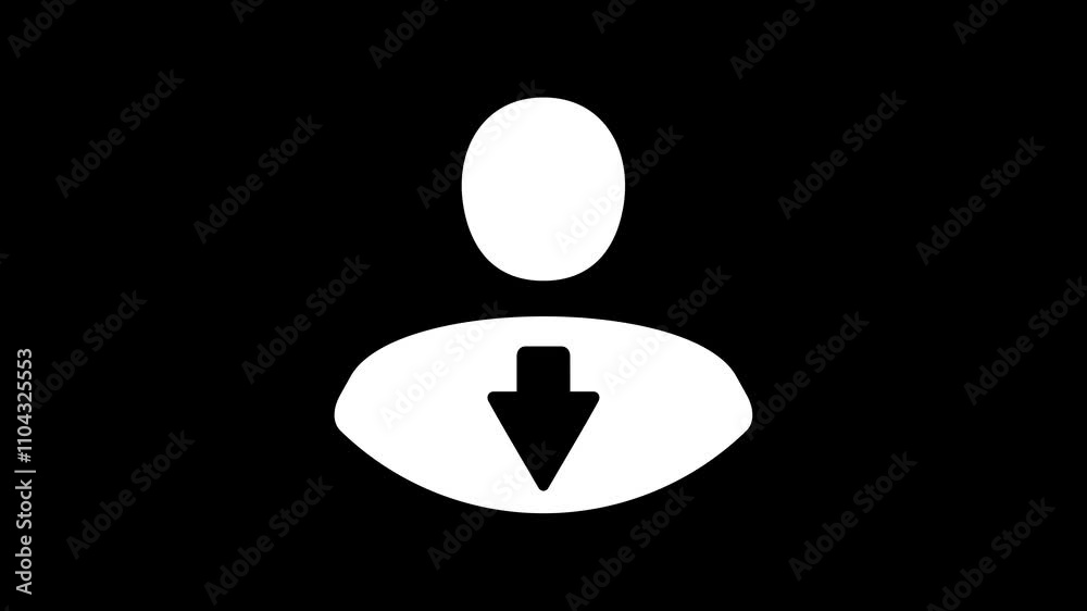 Abstract man and arrow graphic animation. Alpha channel. Transparent background motion design. 4K resolution Abstract man and arrow graphic animation. Alpha channel. Transparent background motion design. 4K resolution