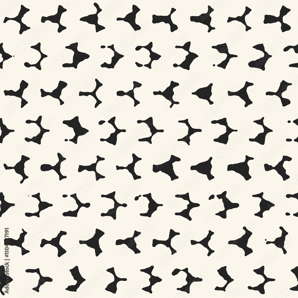 Black And White Abstract Elements Checked Pattern Black And White Abstract Elements Checked Pattern