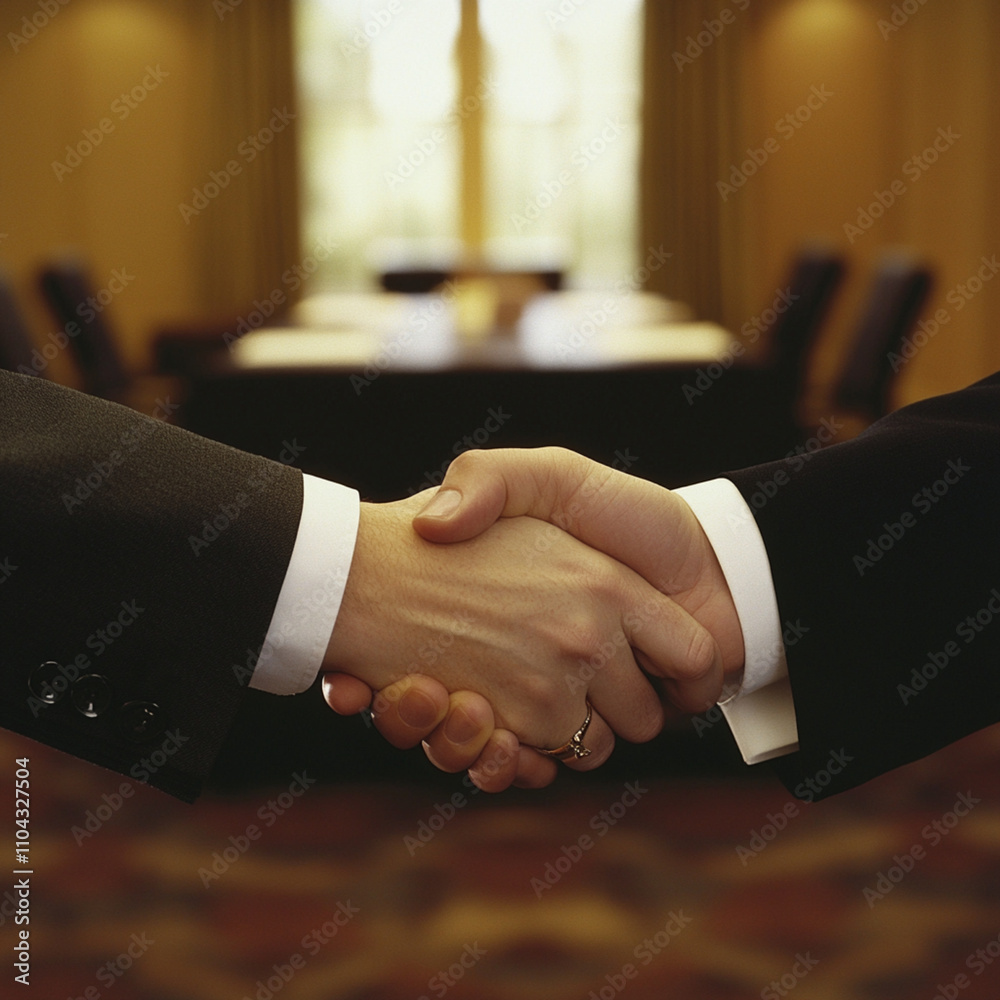 A close-up of a handshake between two businesspeople, with a blurred conference room in the background, symbolizing partnership and agreement. A close-up of a handshake between two businesspeople, with a blurred conference room in the background, symbolizing partnership and agreement.