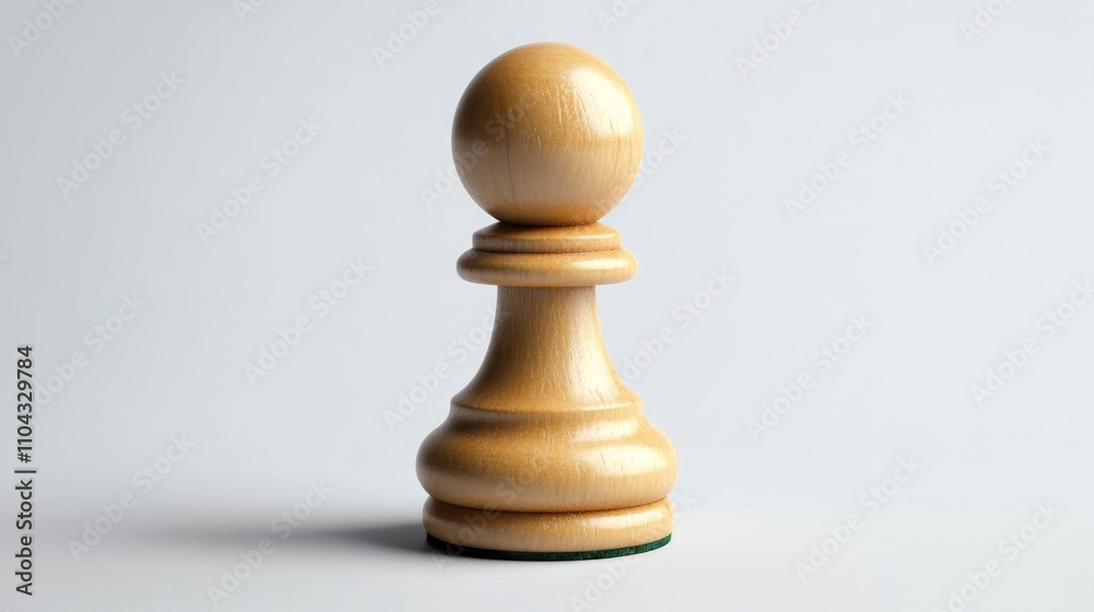 a wooden pawn on a white background The pawn is made of wood and has a smooth, polished finish It has a round head with a pointed tip and a narrow base The top o a wooden pawn on a white background The pawn is made of wood and has a smooth, polished finish It has a round head with a pointed tip and a narrow base The top o