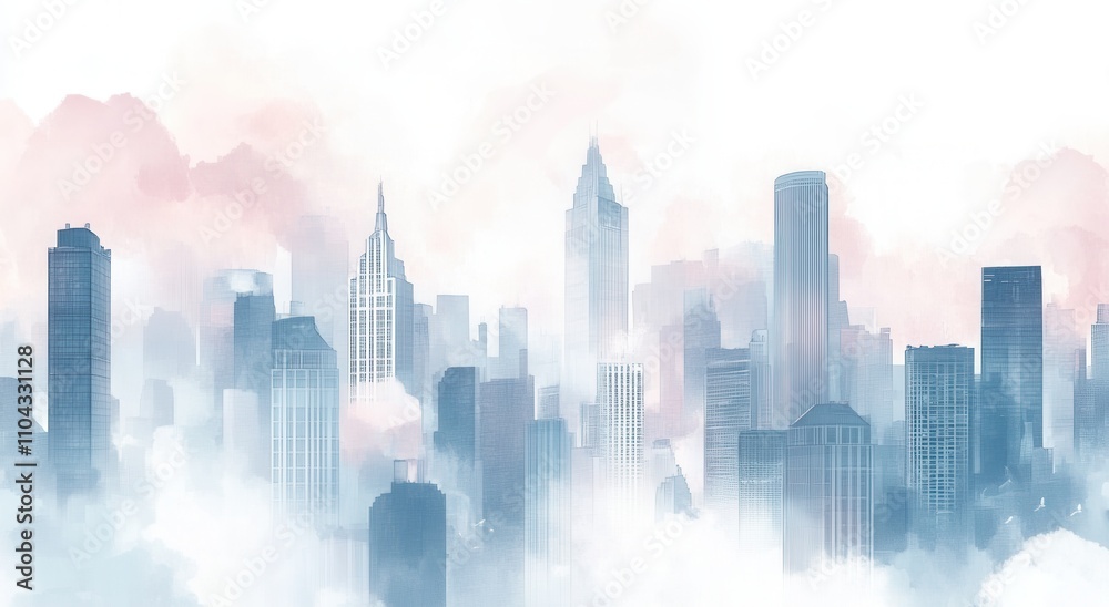 Futuristic cityscape with abstract buildings and modern colors, symbolizing metropolitan development and real estate ventures Futuristic cityscape with abstract buildings and modern colors, symbolizing metropolitan development and real estate ventures