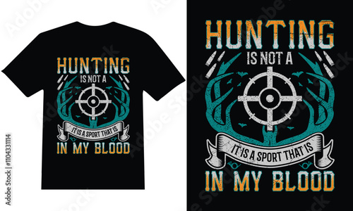 Hunting deer t shirt design