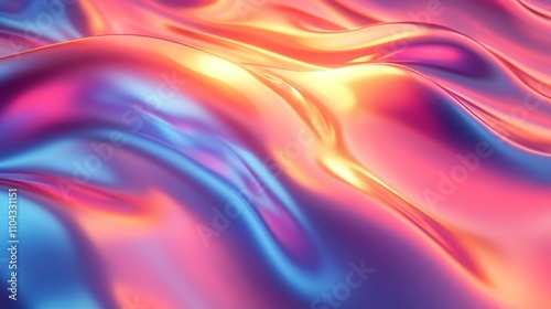 Stunning Abstract Iridescent Fluid Graphic Design. Vibrant Colors and Dynamic Shapes. A Modern and Abstract Art Piece. Perfect for Backgrounds and Graphic Design Projects.